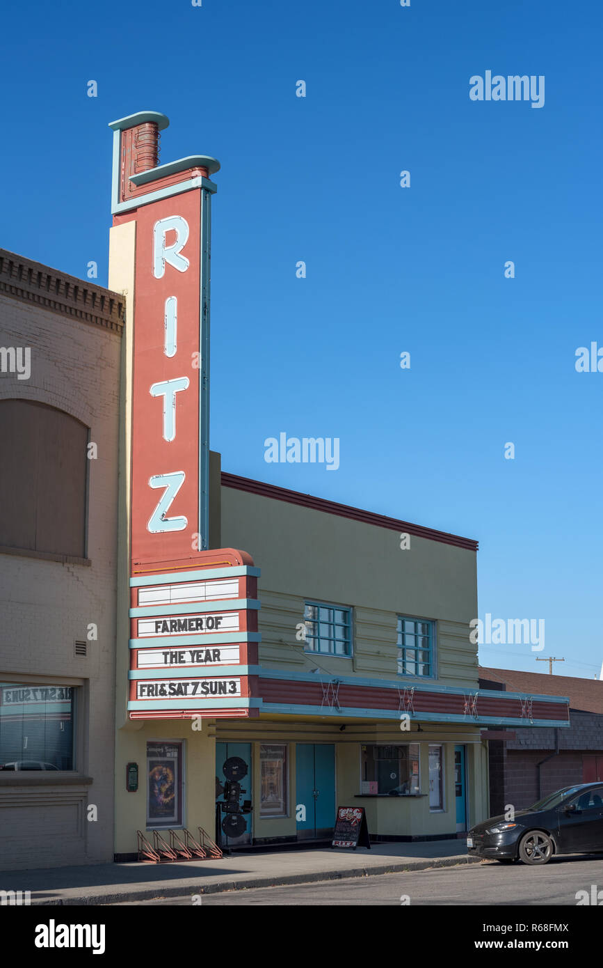 The historic Ritz Theatre in Ritzville, Washington Stock Photo Alamy