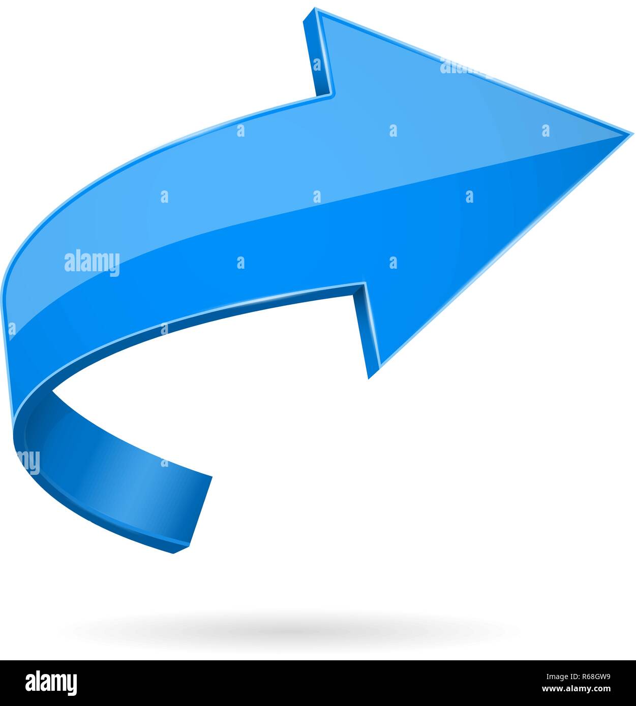 Blue 3d Arrow Stock Vector Image & Art - Alamy