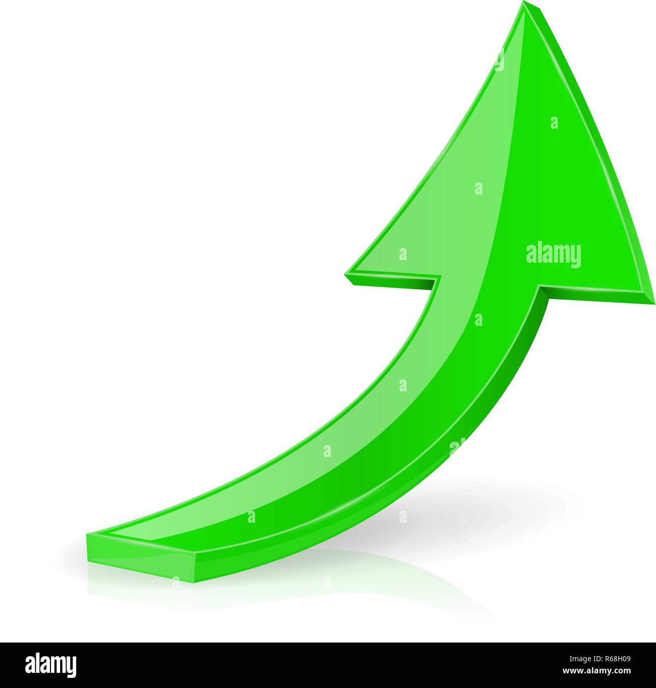 UP green 3d arrow. Shiny web icon Stock Vector Image & Art - Alamy
