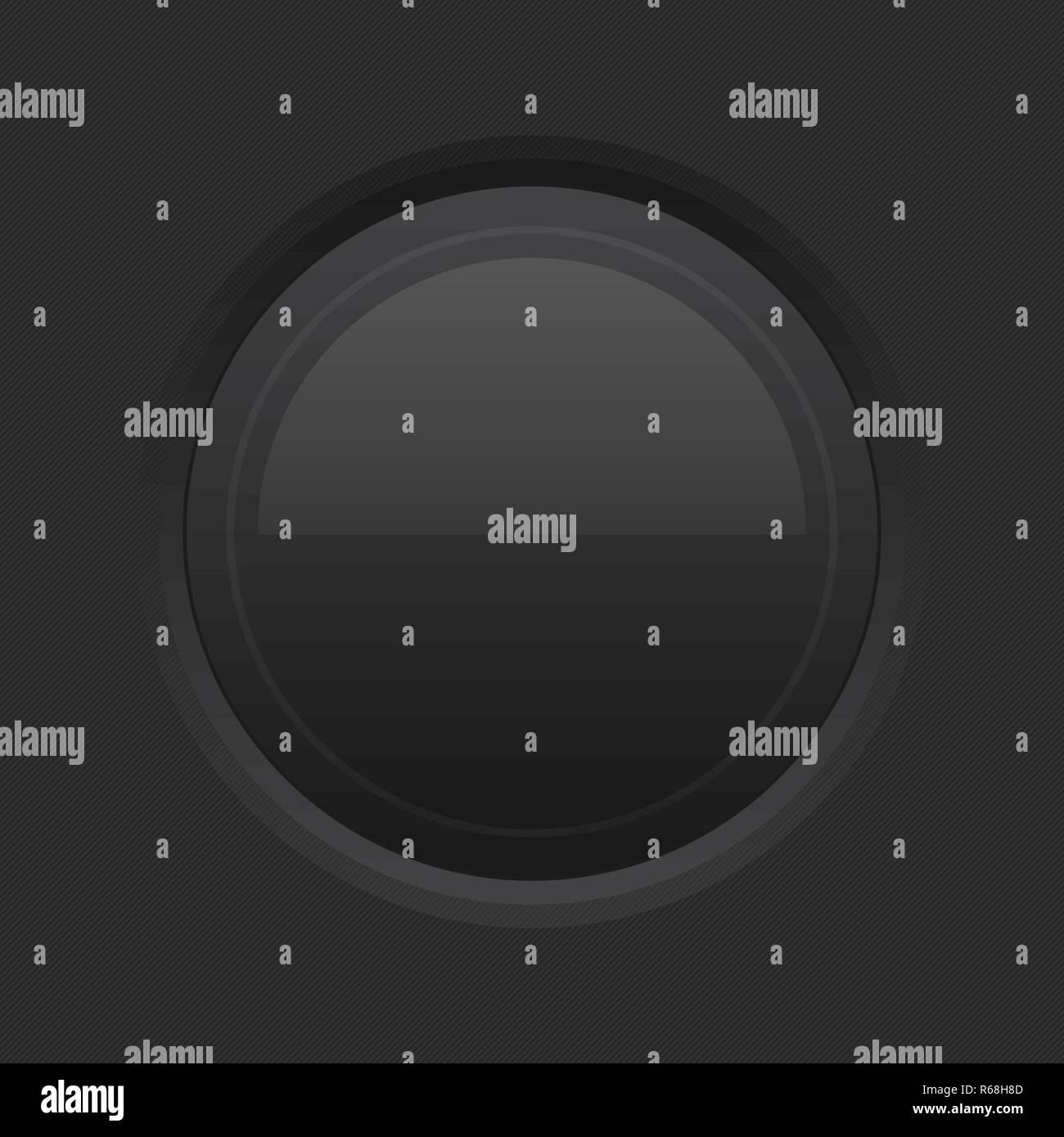 Black interface button. Round 3d icon Stock Vector Image & Art - Alamy