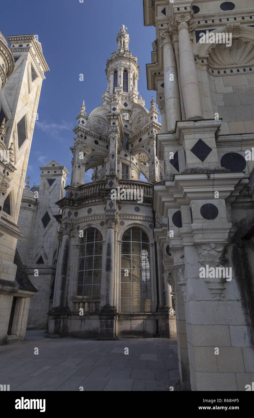 Château de Chambord, Chambord, Loir-et-Cher, France, Stock Photo