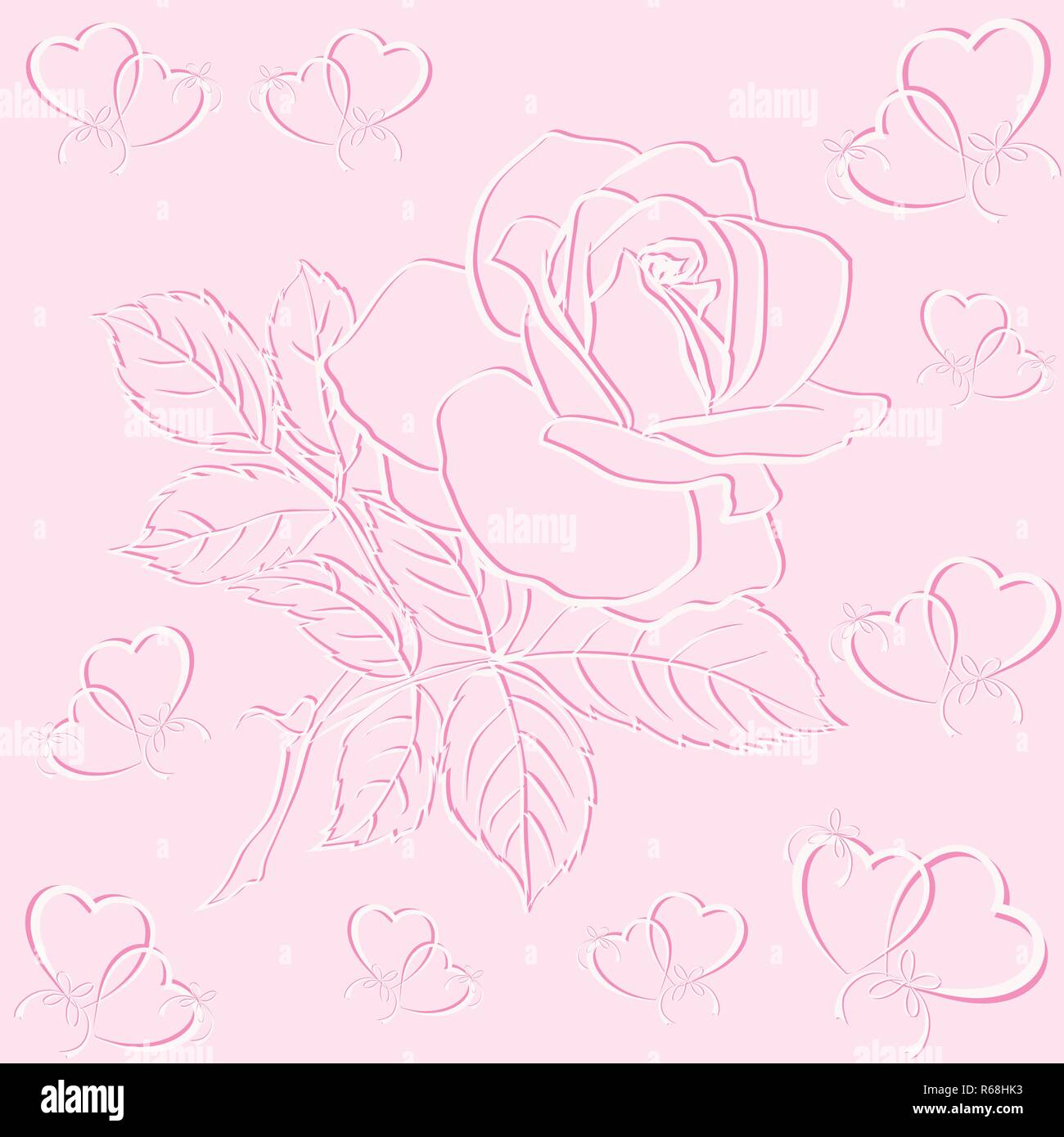 Heart with bouquet of roses Stock Vector Image & Art - Alamy