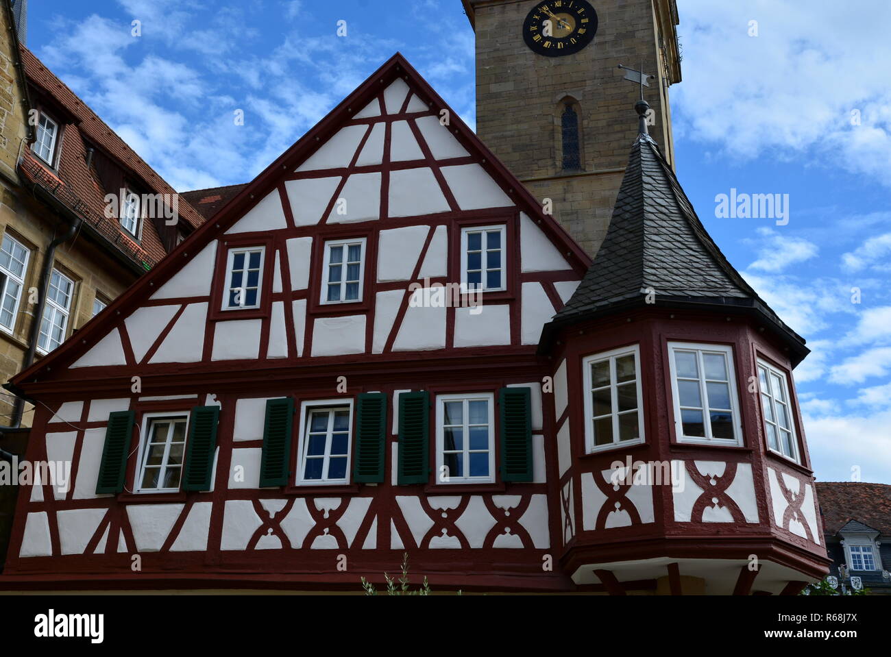 at the market square in oehringen,hohenlohe Stock Photo