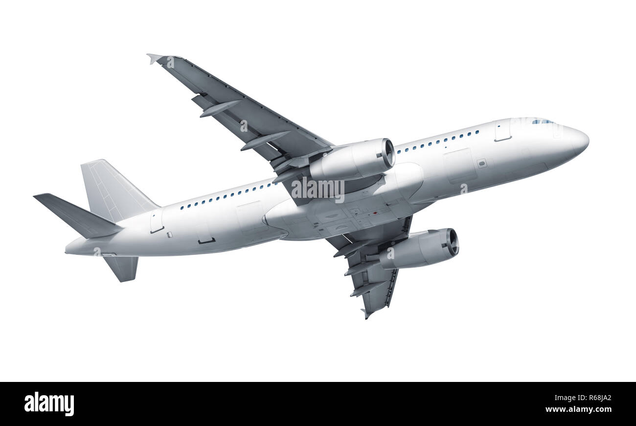 Airplane isolated on white background Stock Photo - Alamy