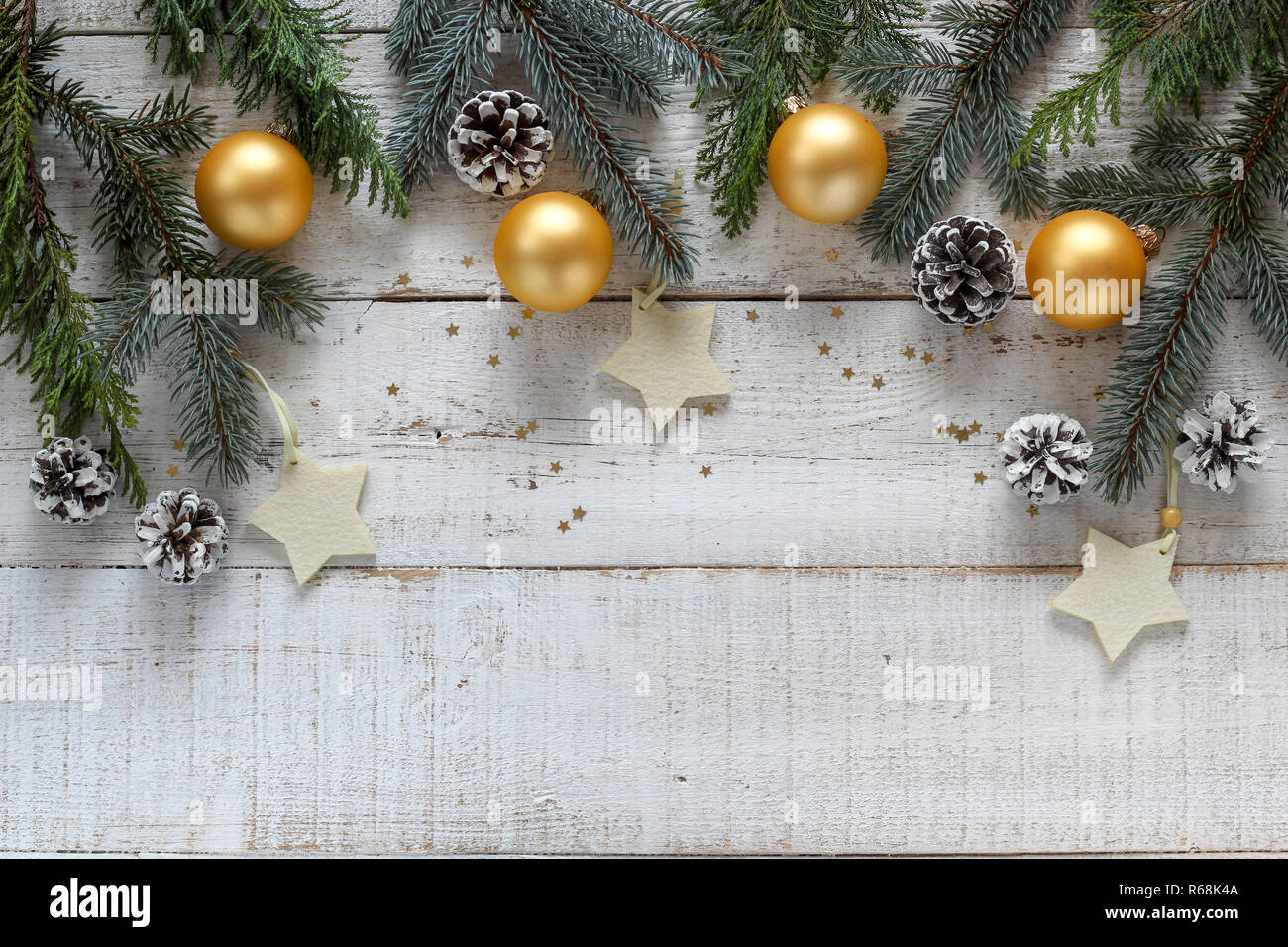Christmas style border with a space for text or product Stock Photo - Alamy