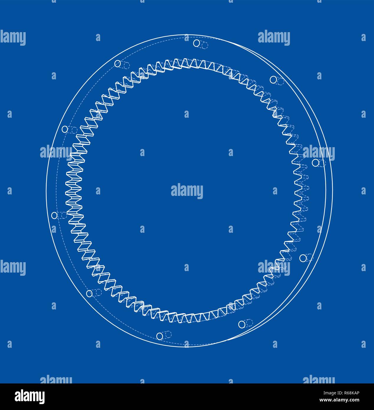 3D gear wheel. Vector rendering of 3d Stock Vector