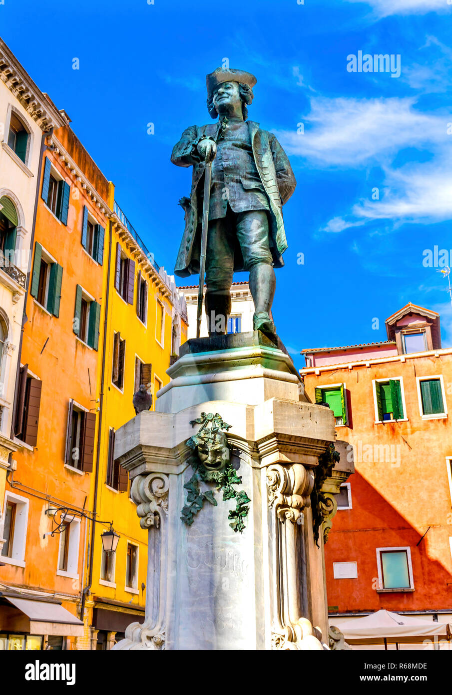 Carlo Goldoni Statues Famous Playwright Venice Italy Stock Photo Alamy