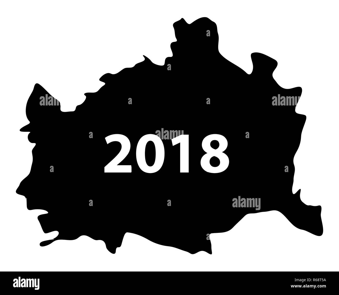 map of vienna 2018 Stock Photo