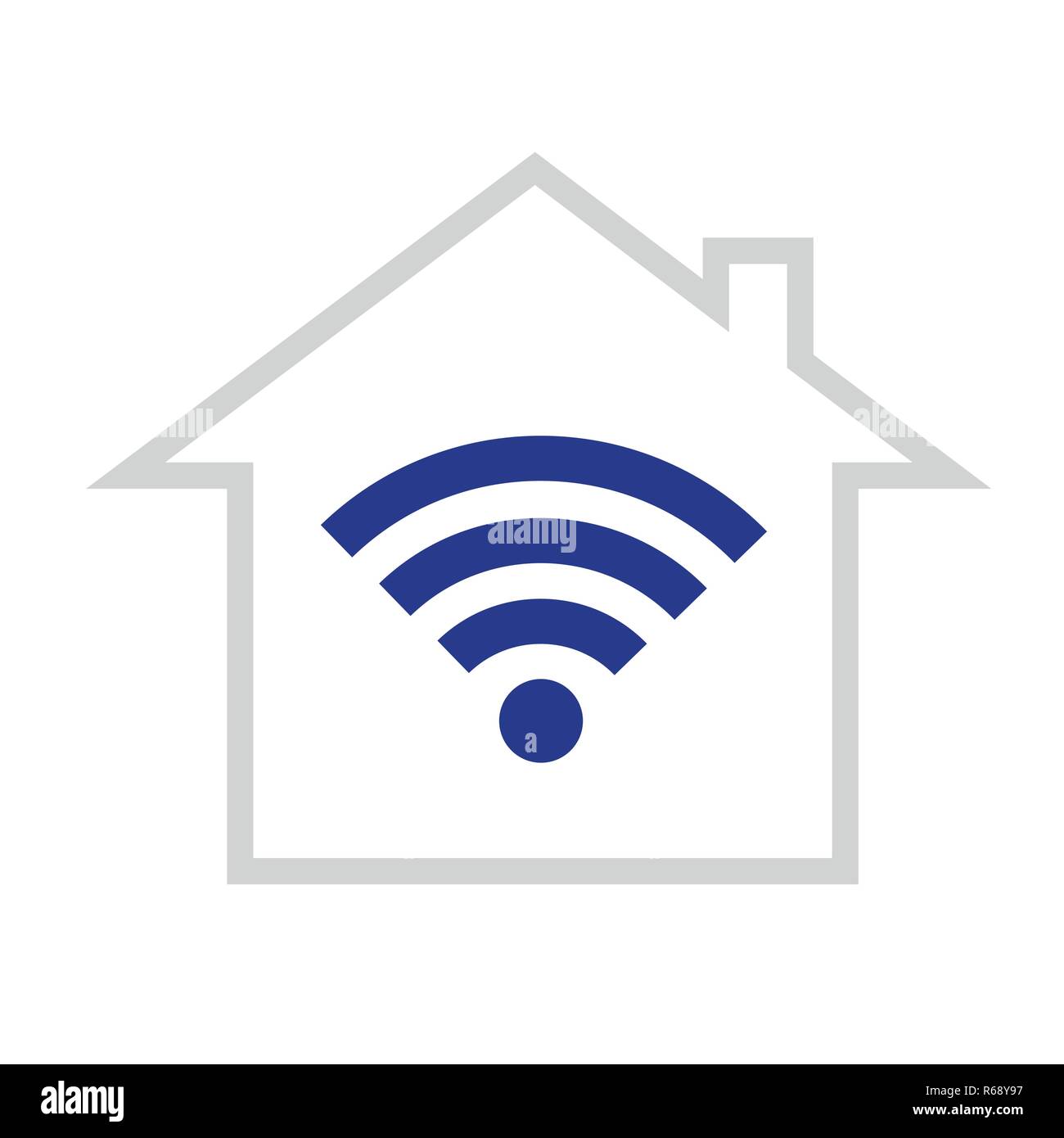 smart home simple icon wifi modern technology vector illunstration EPS10 Stock Vector