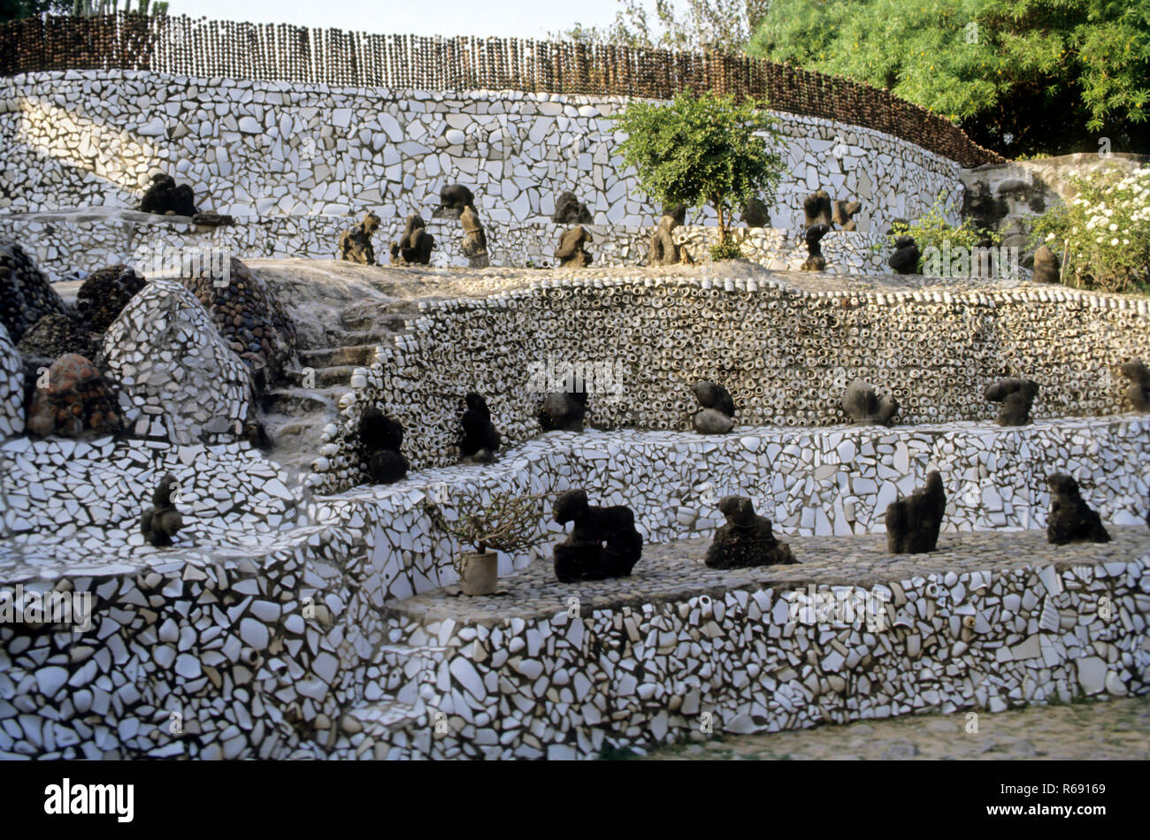 rock garden, sculpture garden, nek chand, chandigarh, punjab, haryana