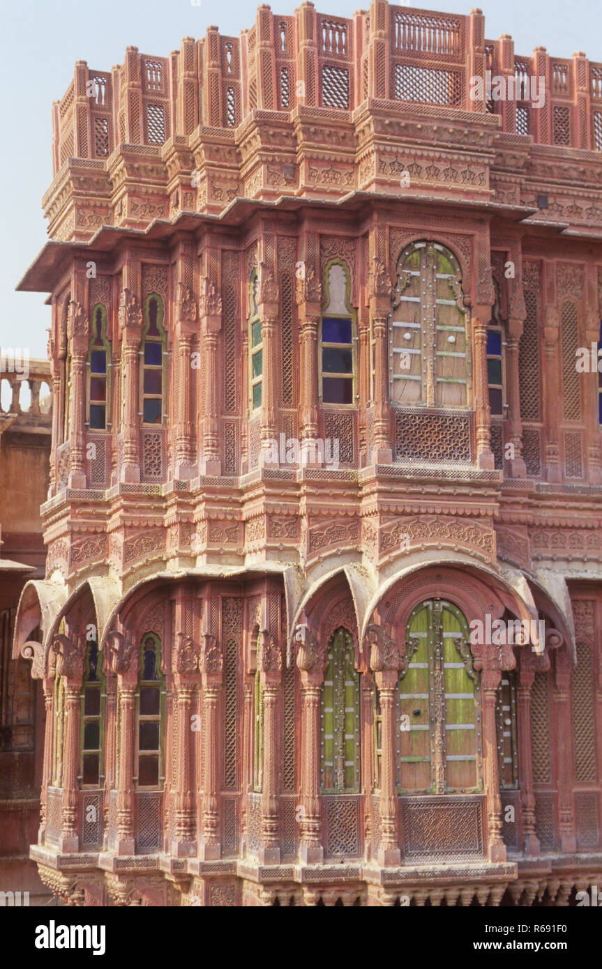 Laxmi Niwas Palace, Lalgarh palace, Bikaner, Rajasthan, India, Asia Stock Photo