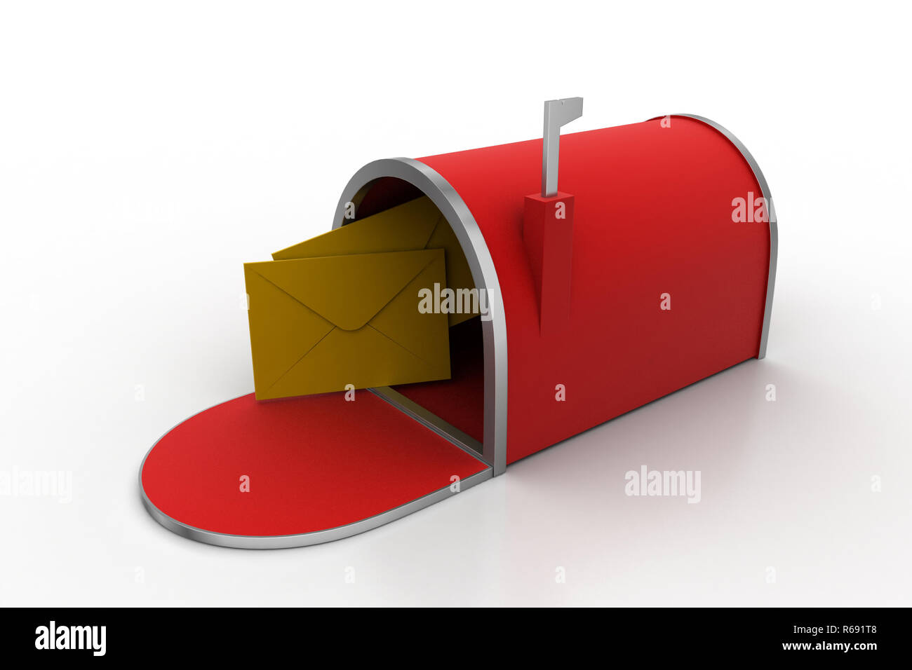 Mail box with email Stock Photo - Alamy