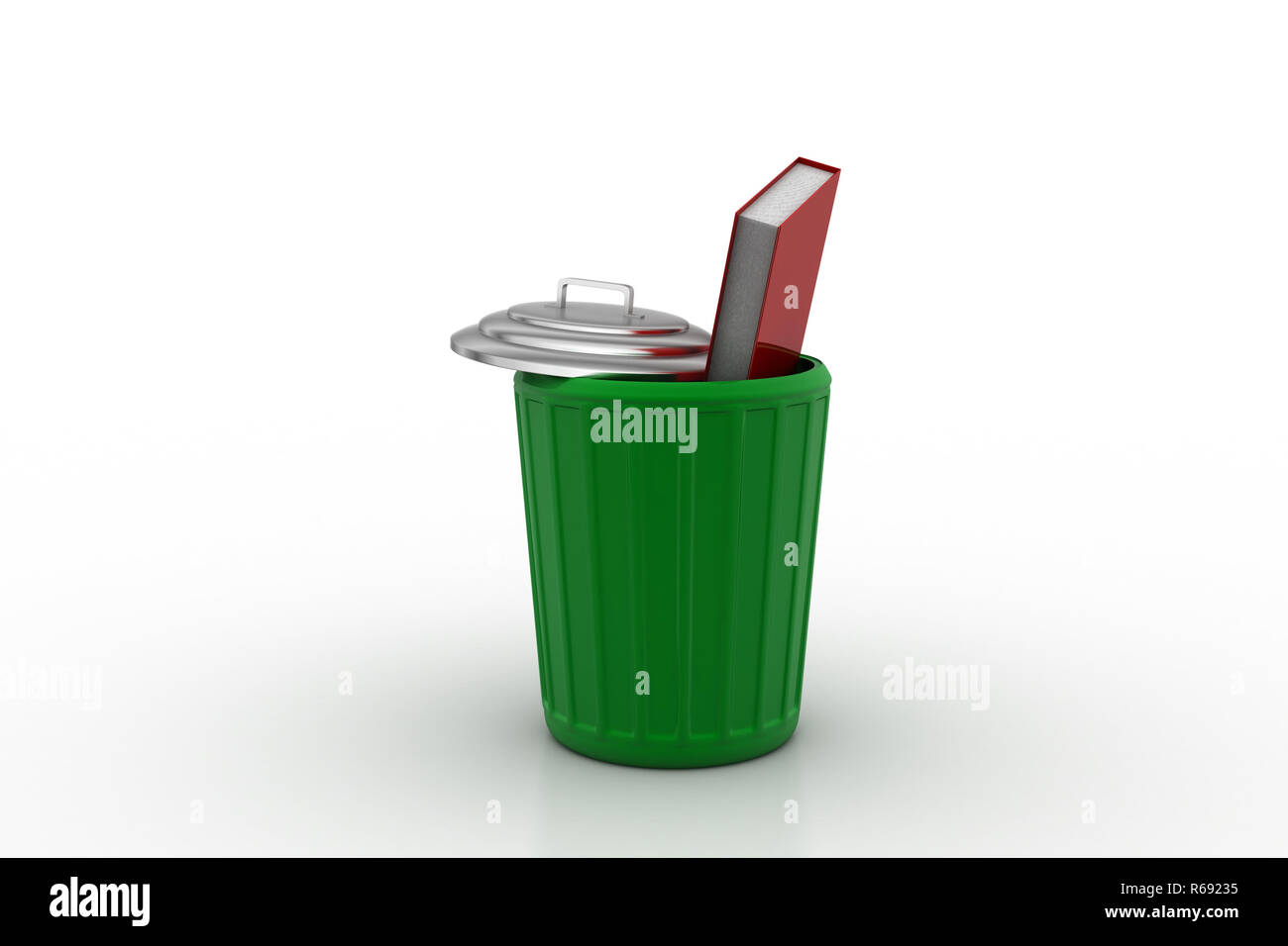 Folders in recycle bin Stock Photo Alamy