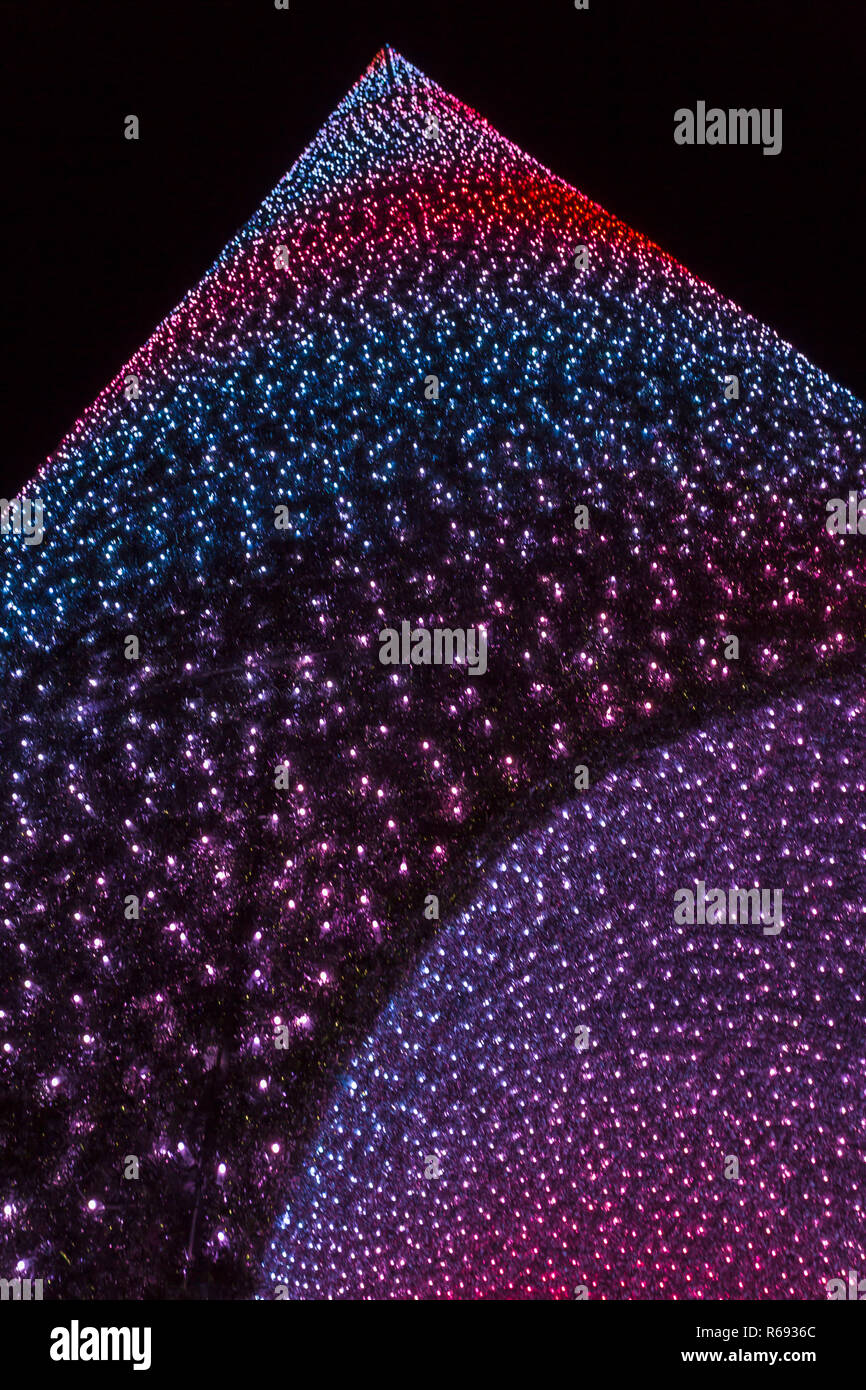 Abstract of Christmas tree lights on Bournemouth Wonderland Tree that Christmas Tree That Changes Color