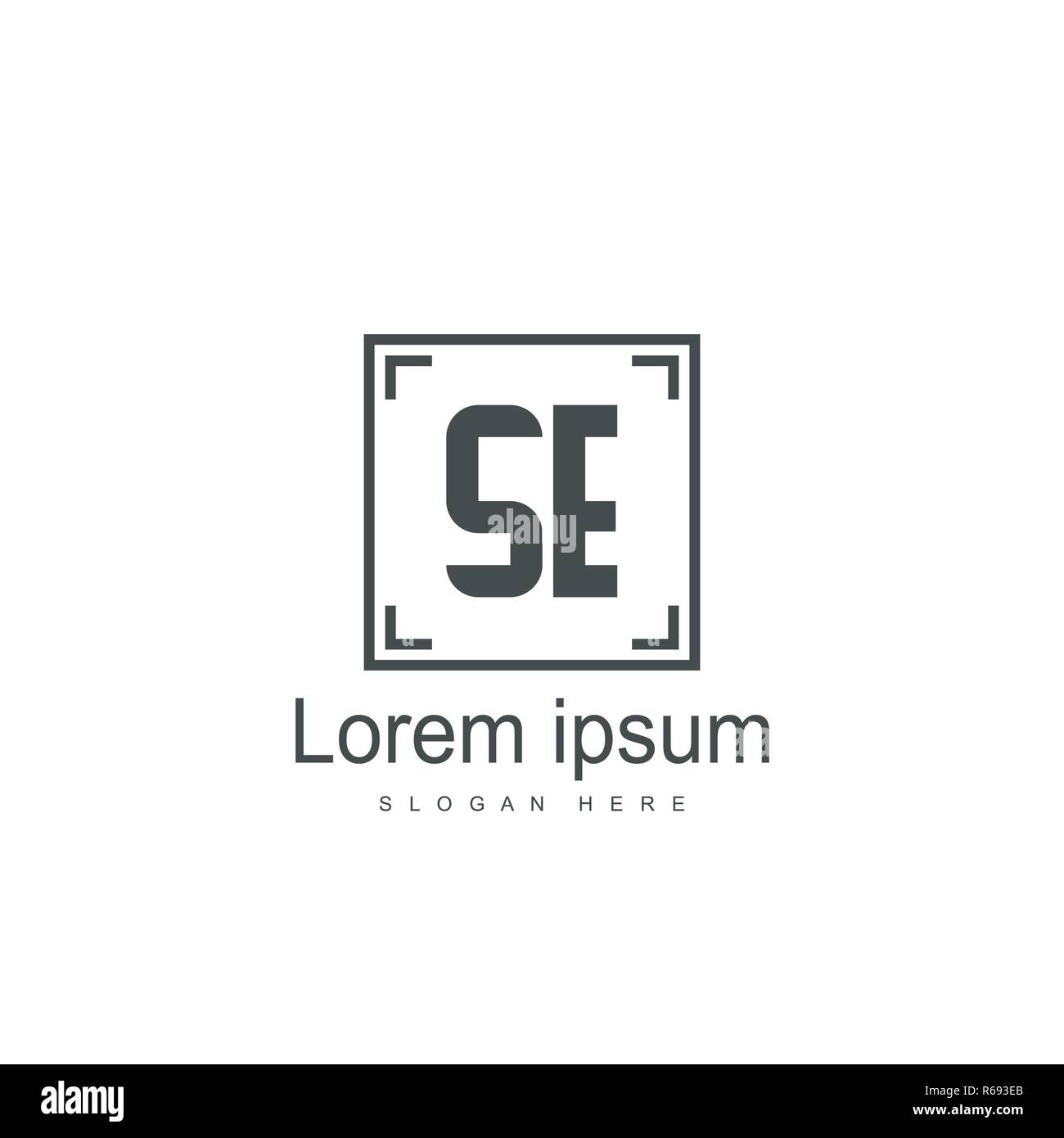 SE Letter logo design. Initial SE Logo template design Stock Vector ...