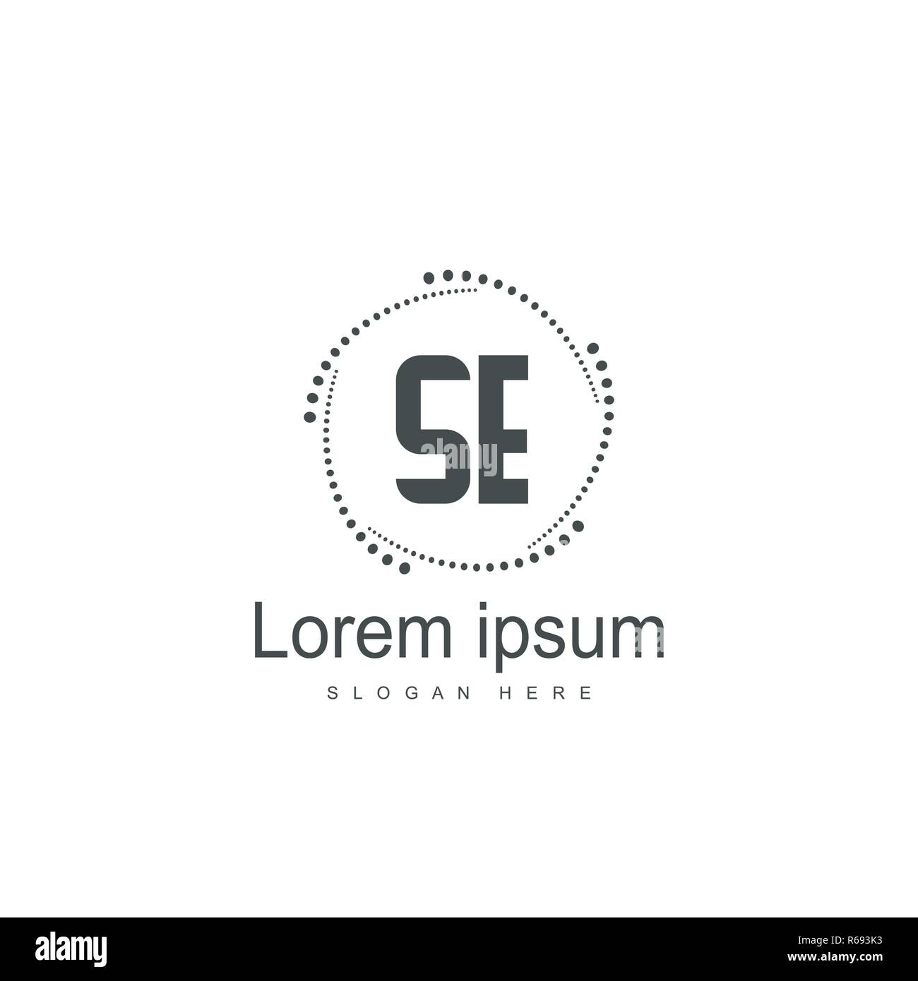 SE Letter logo design. Initial SE Logo template design Stock Vector ...