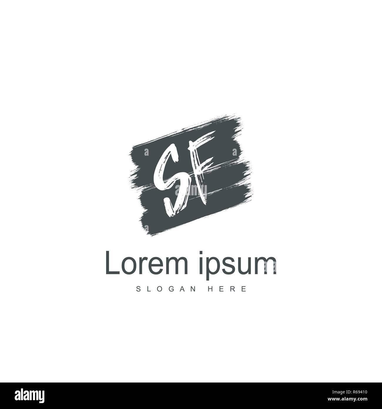 SF Logo template design. Initial letter logo design Stock Vector