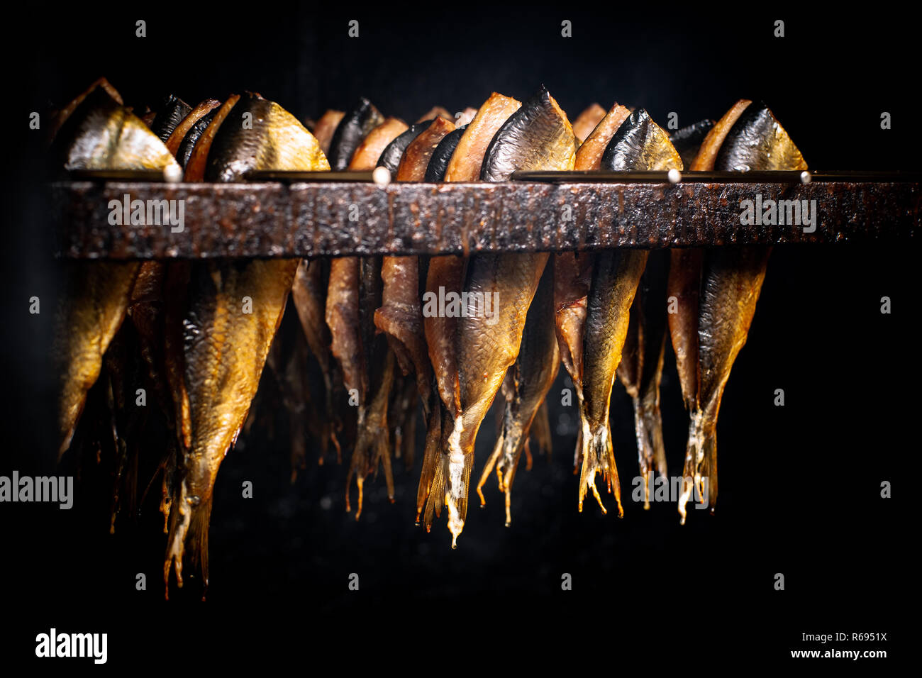 Fish processing plant. Fish of cold (hot) smoked. Smoked Fish In