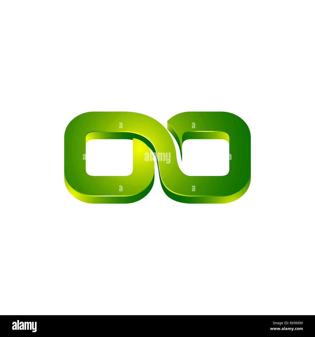 green Infinity Logo Template, Infinity Design Infinity logo Vector Logo template Stock Vector