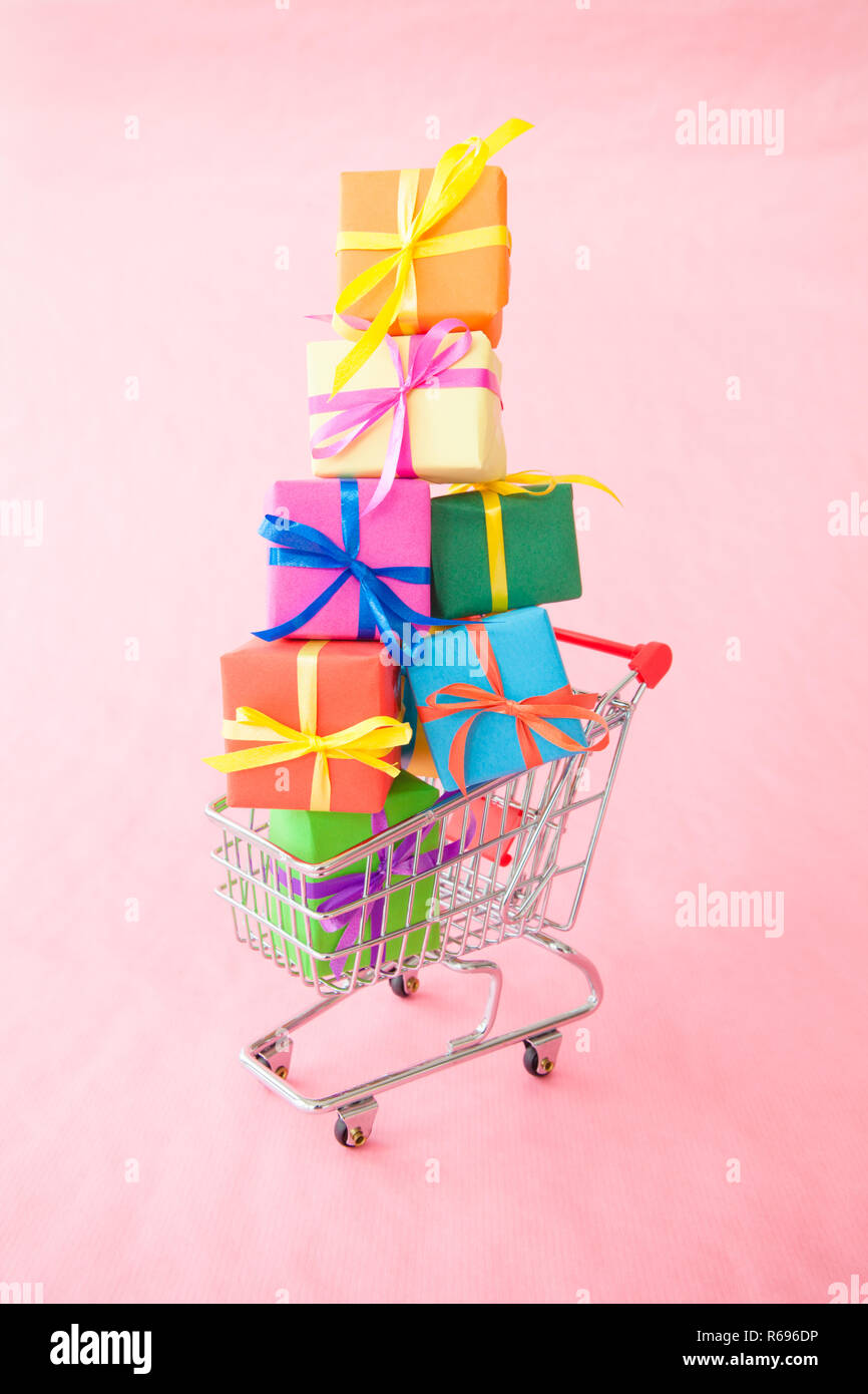Colorful Christmas Presents Stock Photo