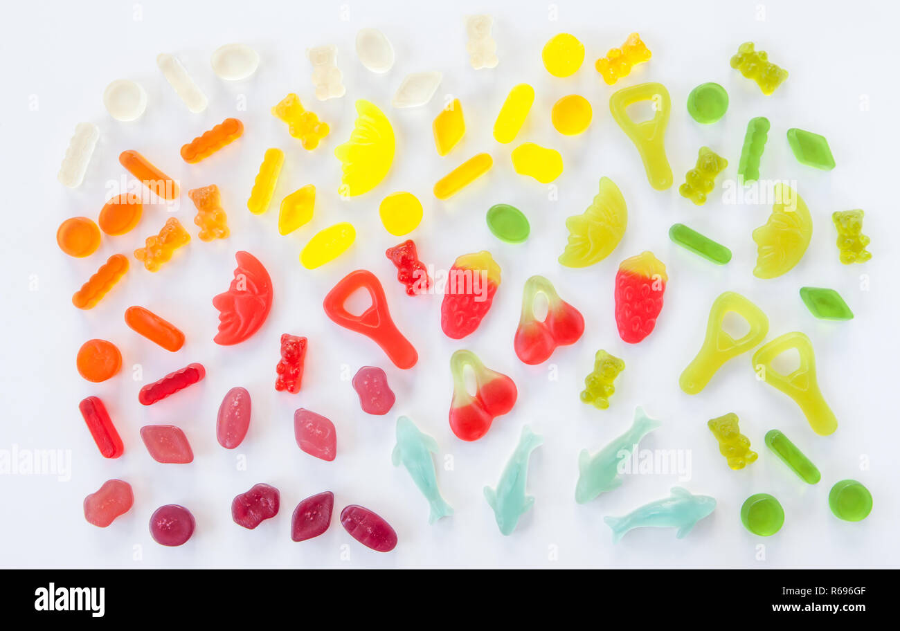 Colorful Fruit Gummy Candy Stock Photo Alamy