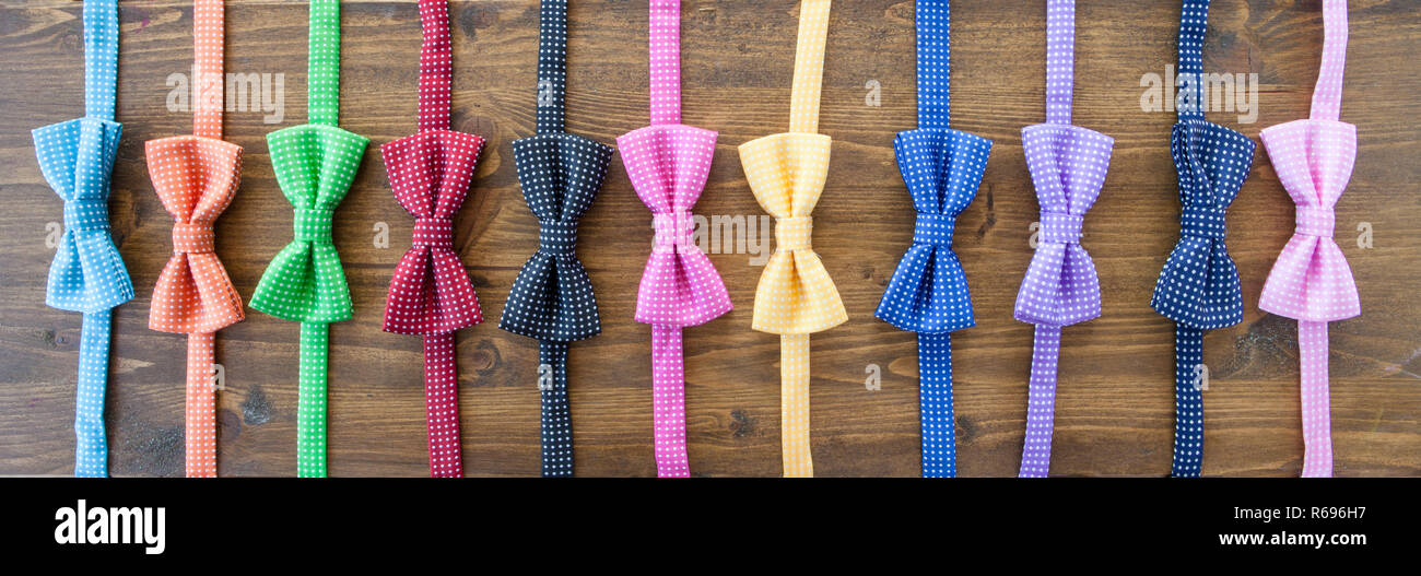 Colorful Bow Ties Stock Photo