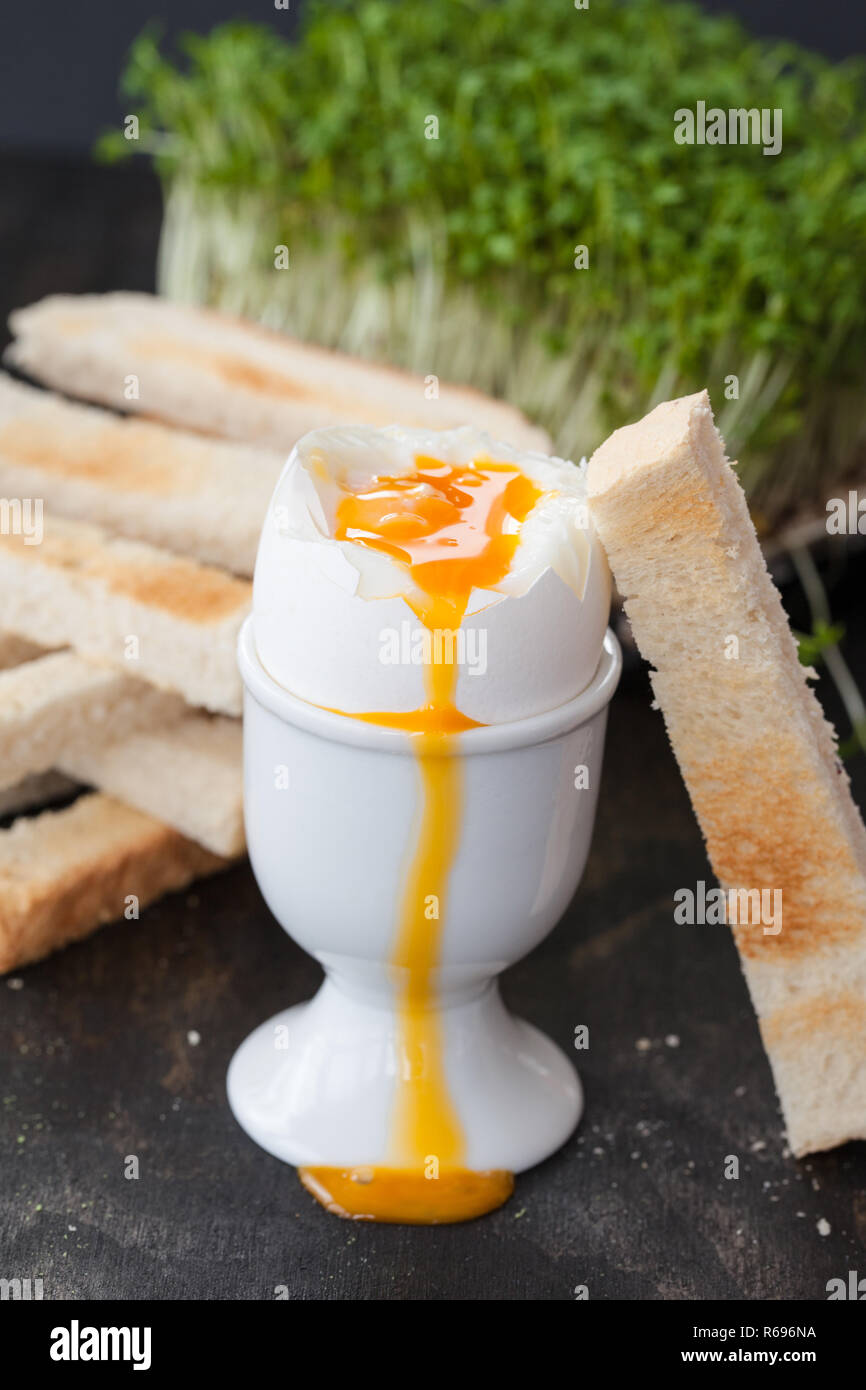 Soft Boiled Egg Stock Photo