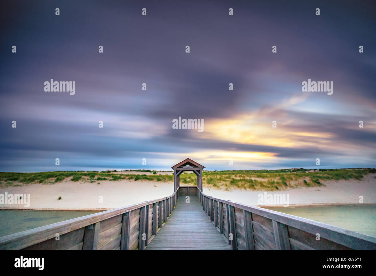 Viewpoint on artificial dunes along the Dutch coast near the coastal ...