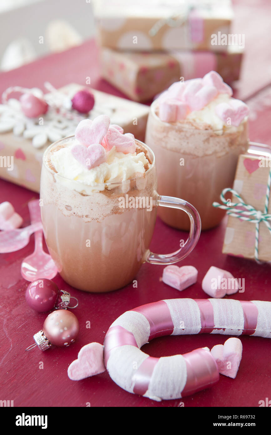 Hot Chocolate With Marshmallows Stock Photo Alamy