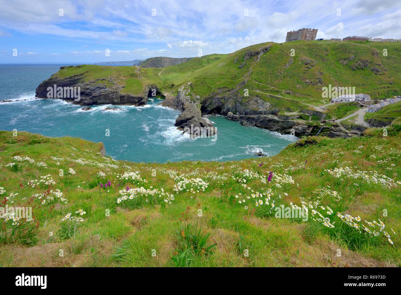 Tintagel castle, Island Peninsula,Cornwall,England,UK Stock Photo Alamy