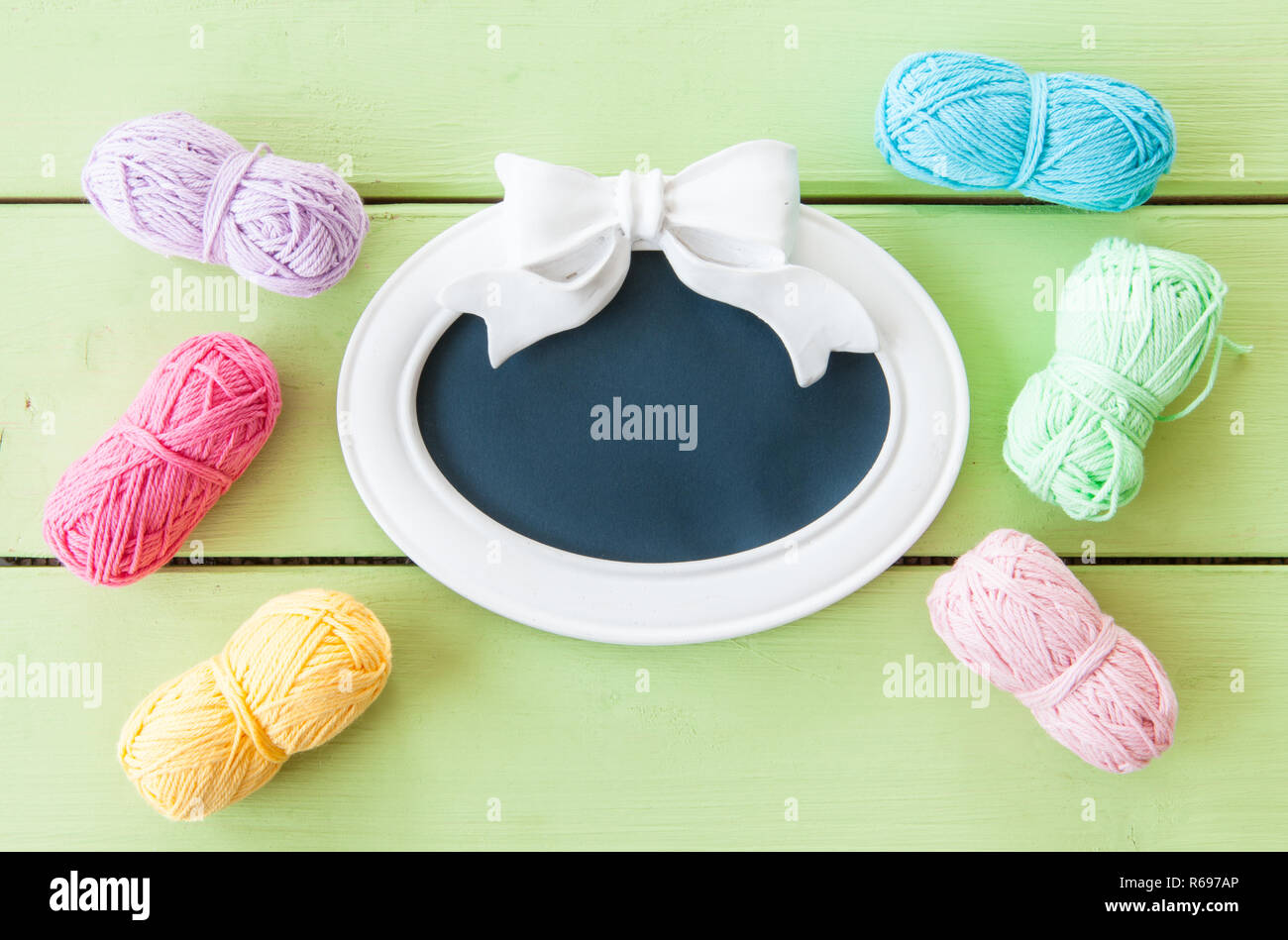Colorful Knitting Yarns Stock Photo