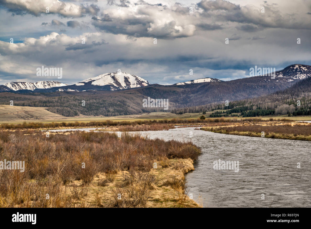 Rio Grande Headwaters Antelope Park San Juan Mountains Rio Grande National Forest Silver Thread Scenic Route Byway Near Creede Colorado Usa Stock Photo Alamy