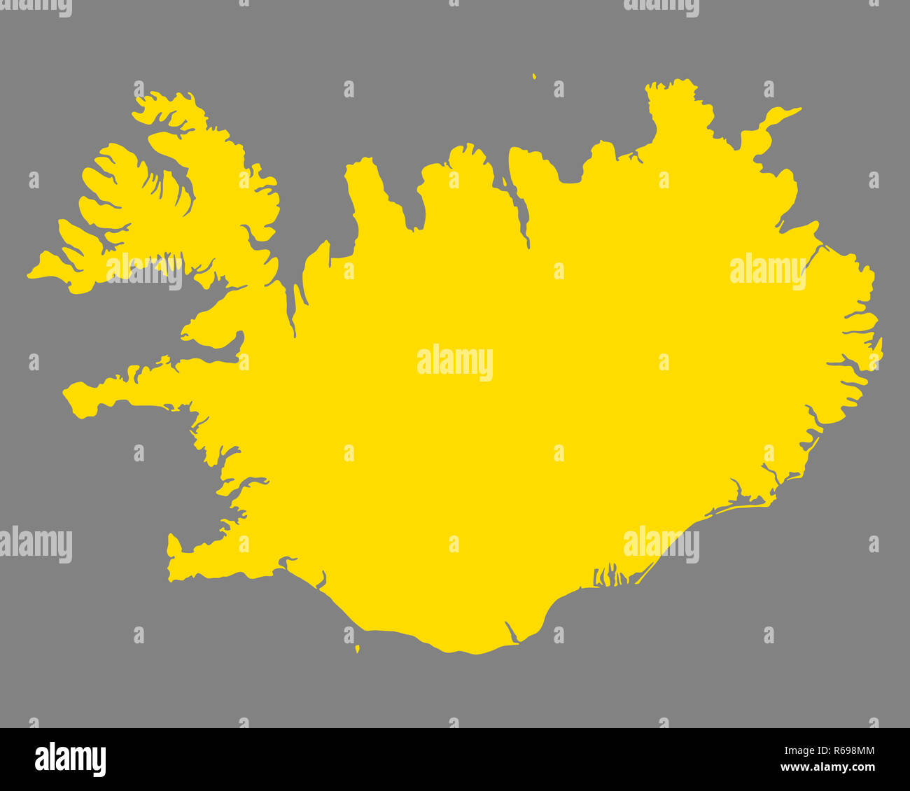 map of iceland Stock Photo