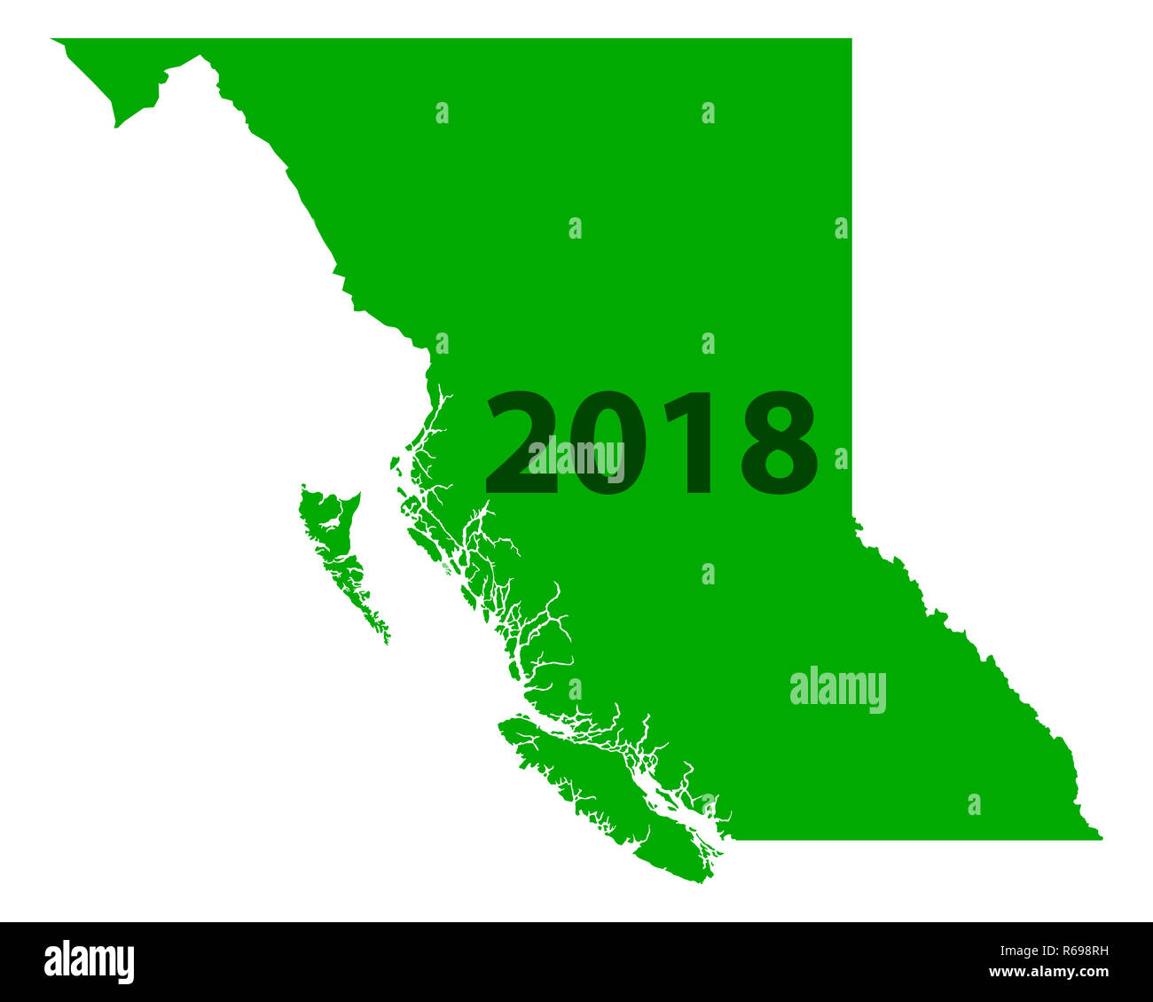 Map Of British Columbia 2018 R698RH 