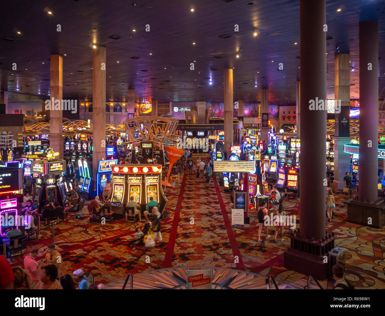 Las Vegas, Nevada, Strip boulevard, USA : [Excalibur casino hotel interior, medival castle] Stock Photo