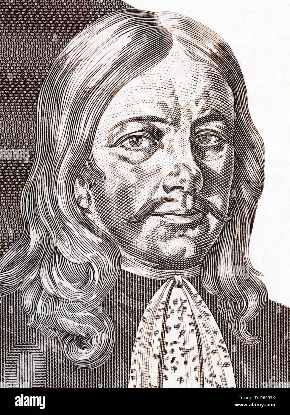 Johann Weikhard von Valvasor portrait Stock Photo Alamy