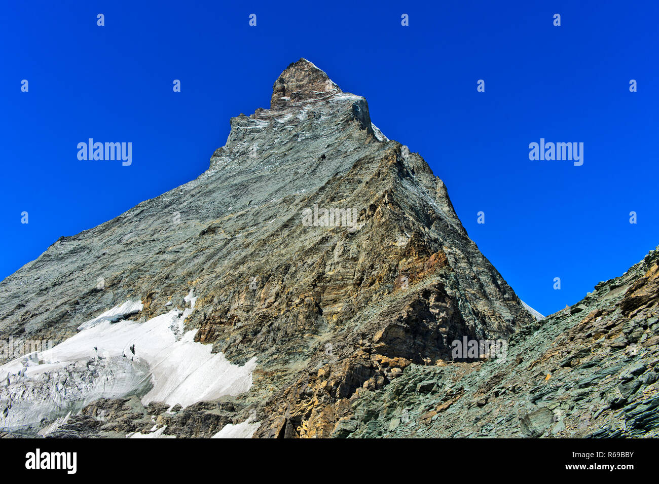 Hoernli Ridge At The Matterhorn Peak, Zermatt, Valais, Switzerland ...