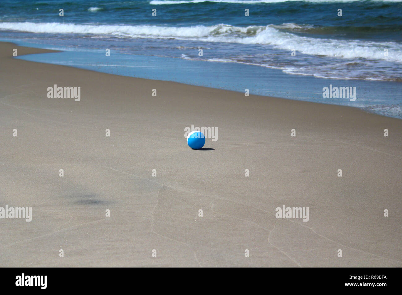 Ball On The Beach Stock Photo Alamy
