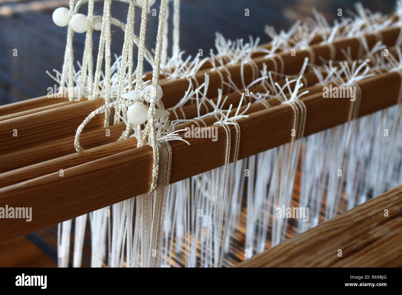 Hand Weaving Stock Photo