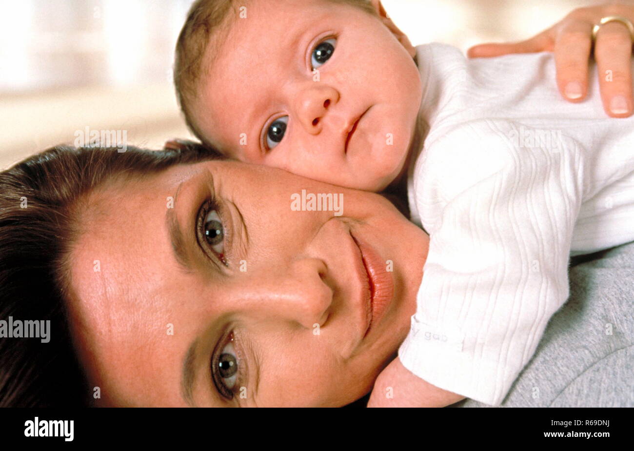 Portrait, Nahaufnahme, Mutter mit ihrem Baby Stock Photo
