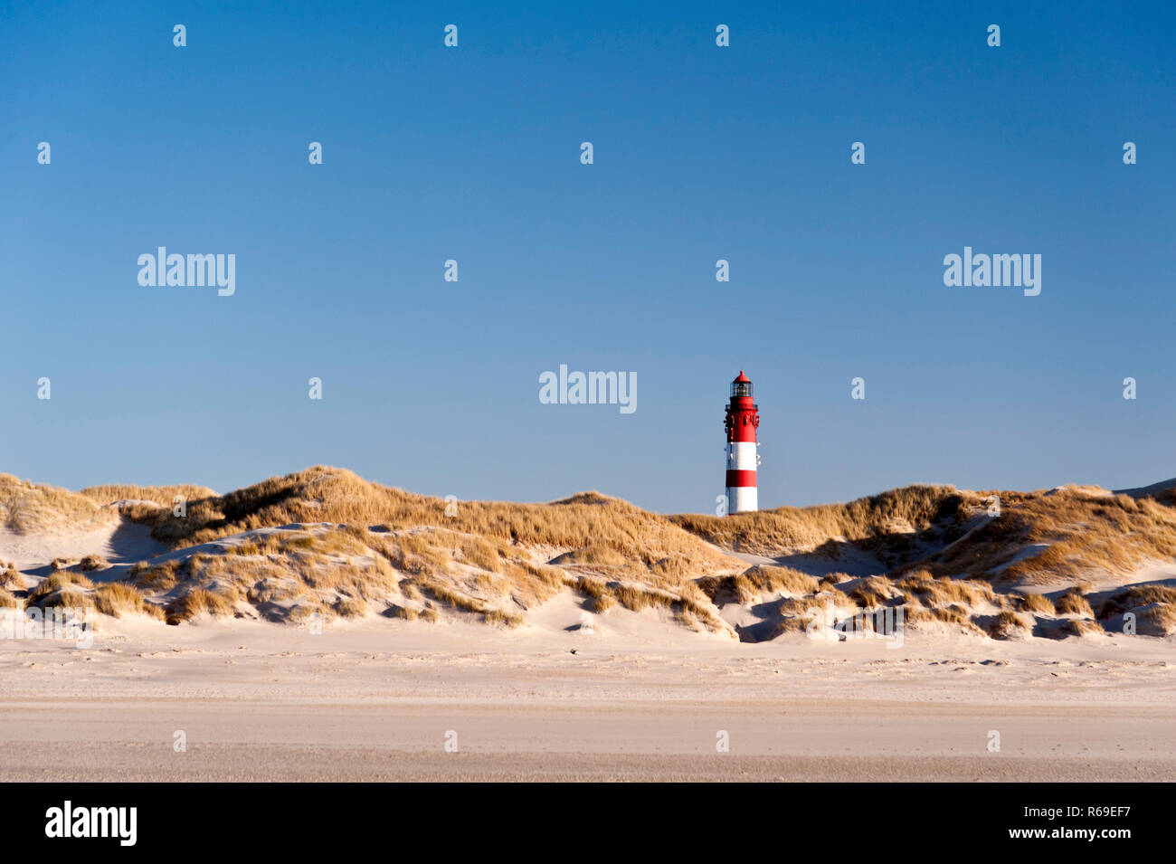 Lighthouse On Amrum Stock Photo