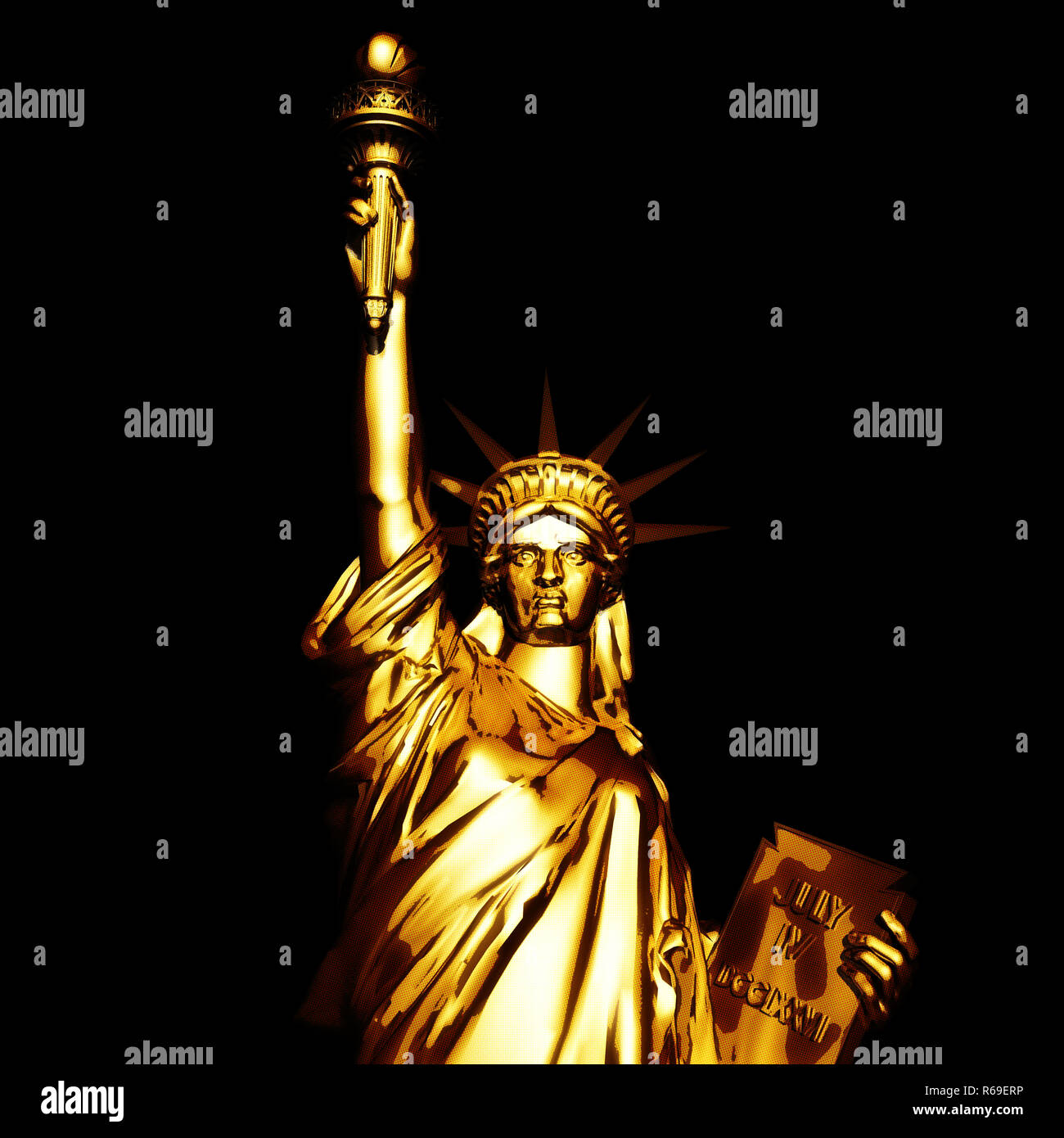 Digital Rendering Of The Statue Of Liberty Stock Photo Alamy