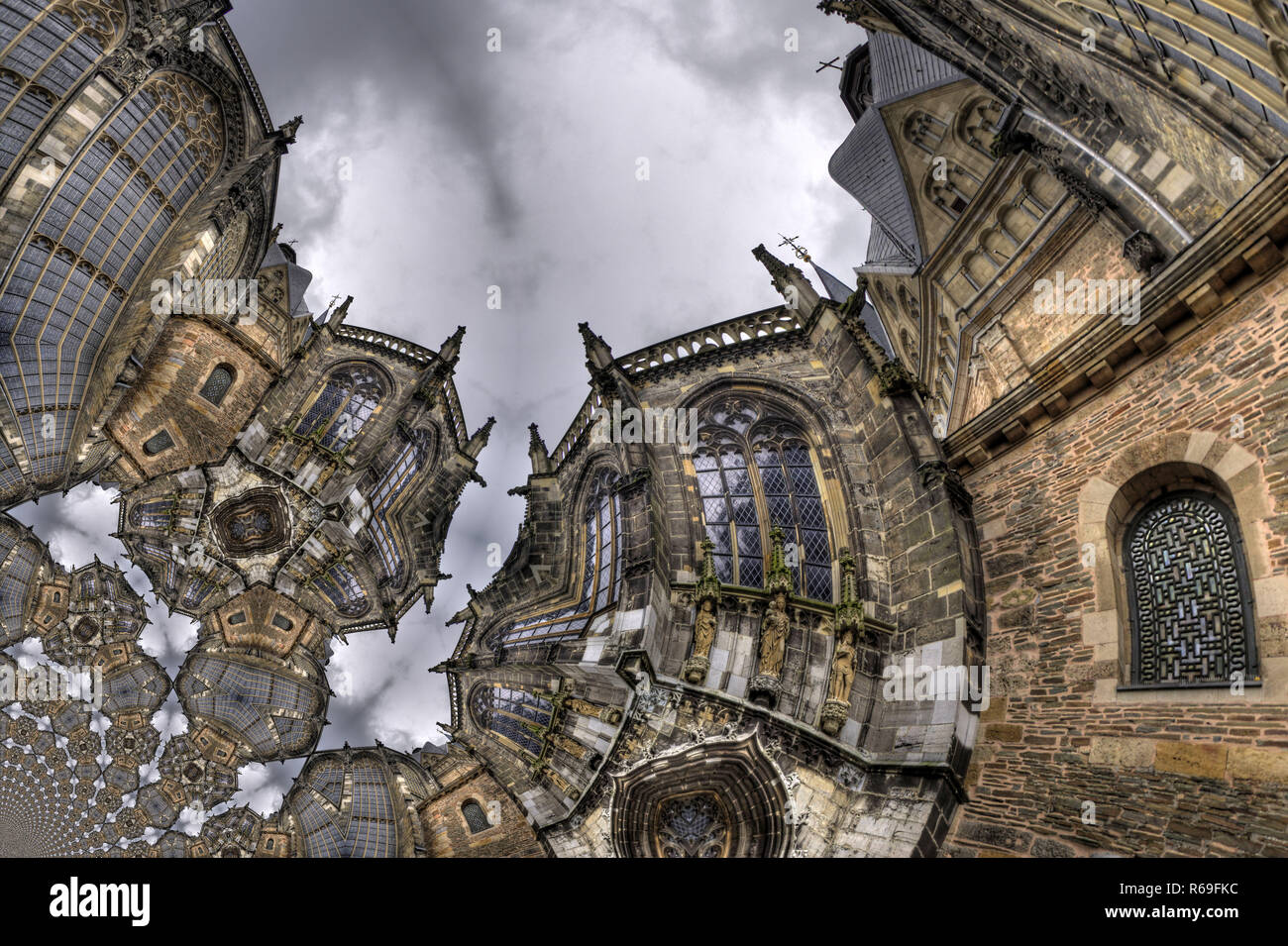 Kaleidoscopic Pattern Of Architecture Stock Photo