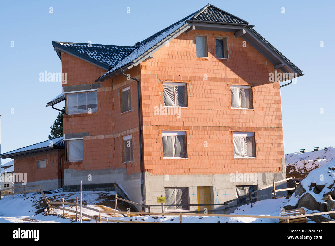 Carcass In Winter Stock Photo
