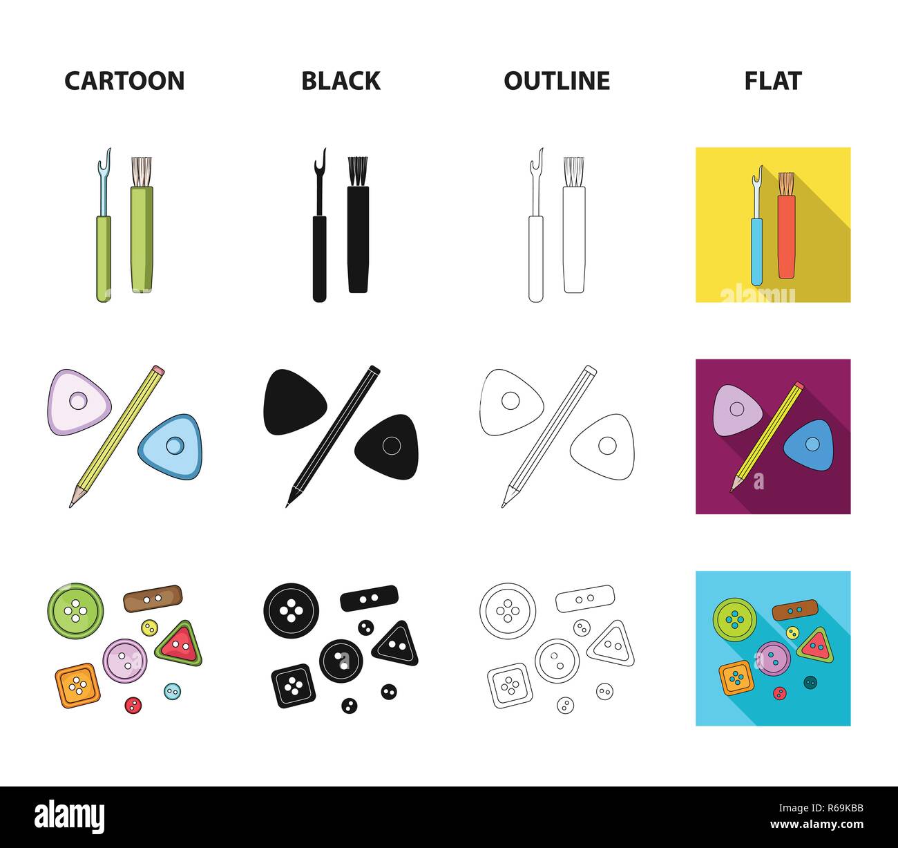 https://c8.alamy.com/comp/R69KBB/measuring-tape-needles-crayons-and-pencilsewing-or-tailoring-tools-set-collection-icons-in-cartoonblackoutlineflat-style-vector-symbol-stock-ill-R69KBB.jpg