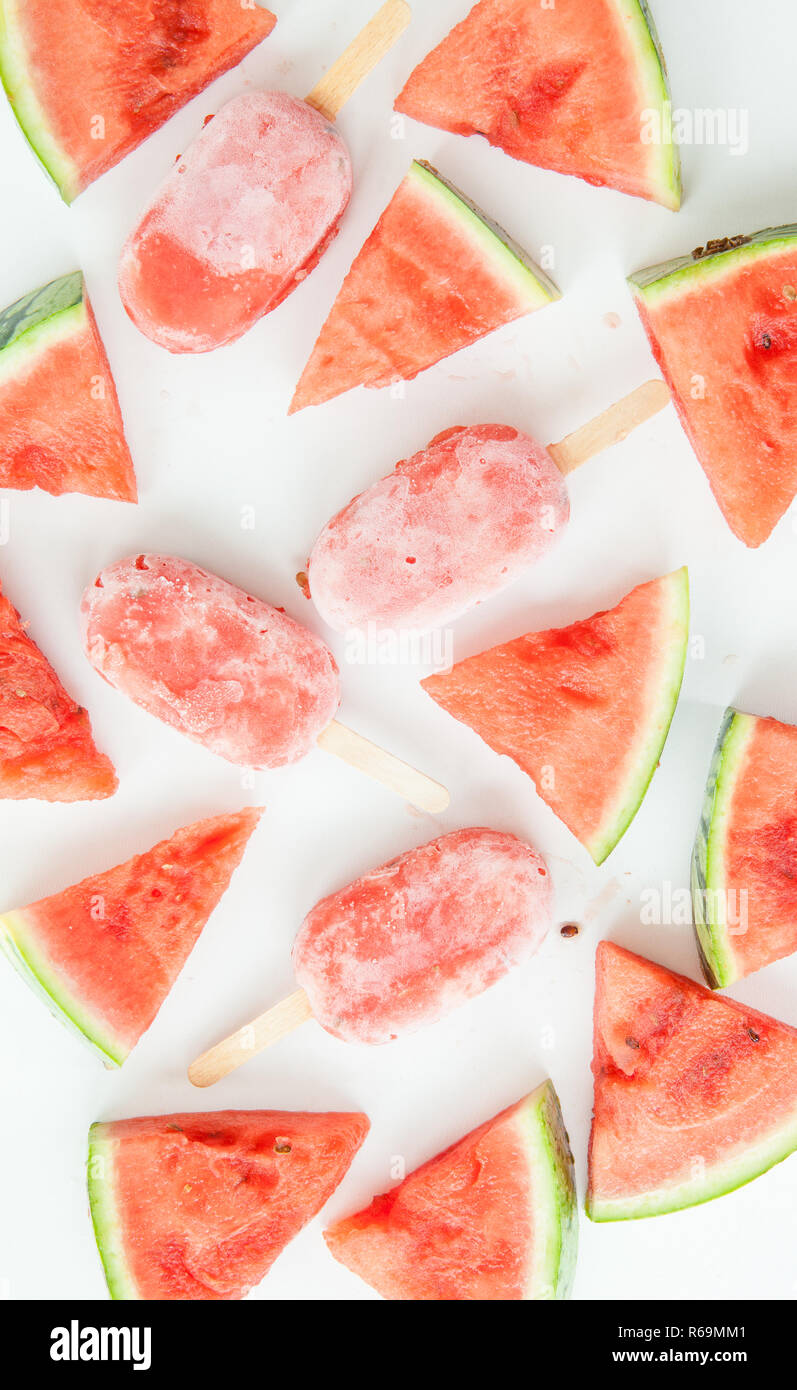 Frozen Water Melon Popsicles Stock Photo Alamy