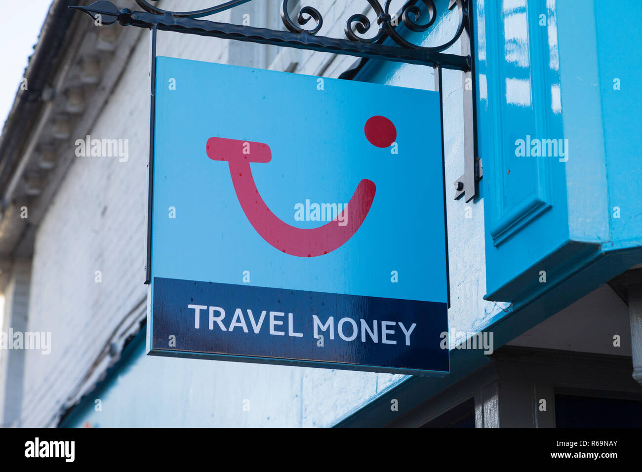 Tui, travel money logo sign, ashford, uk Stock Photo
