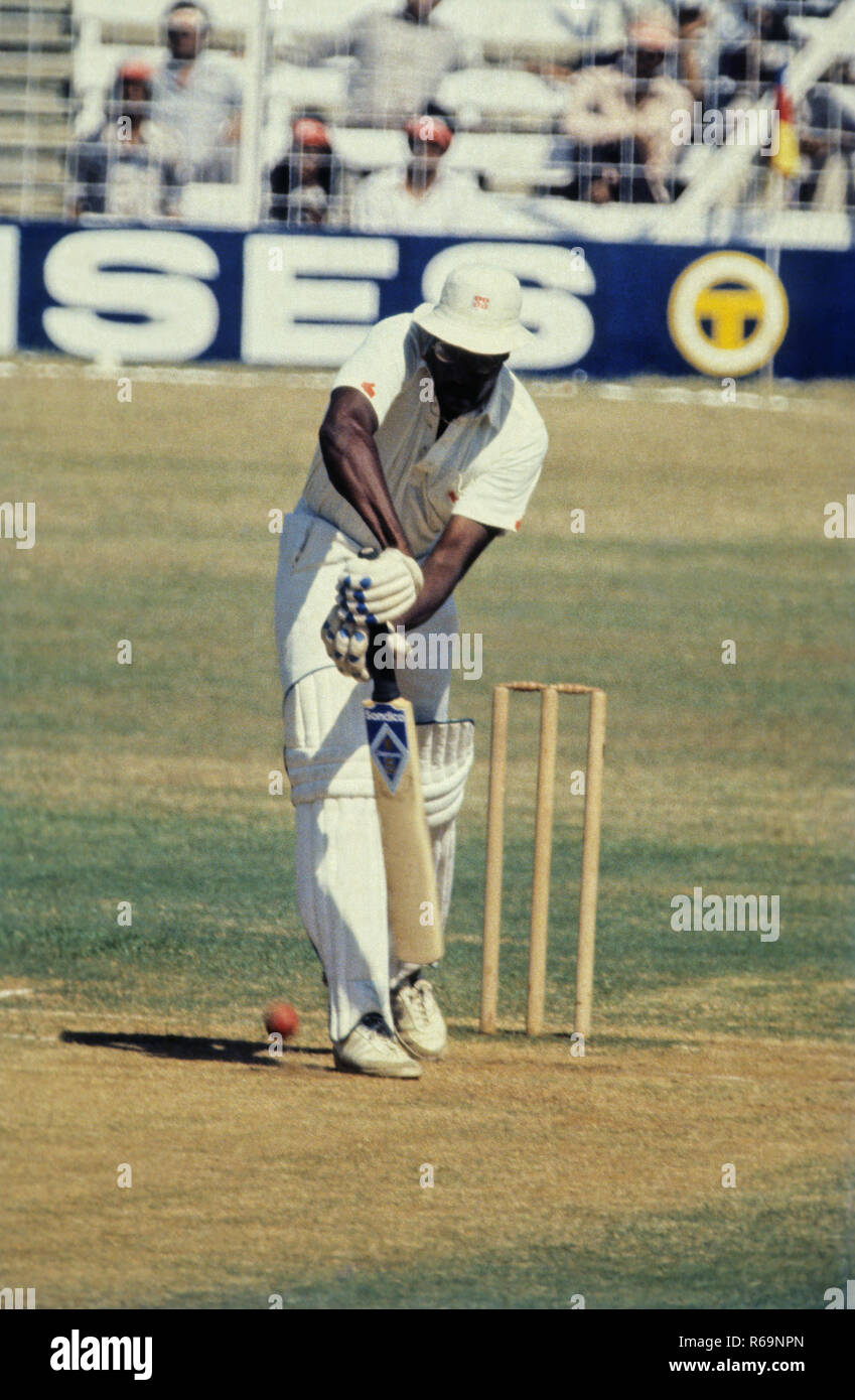 cricket, player batting, NO MR Stock Photo
