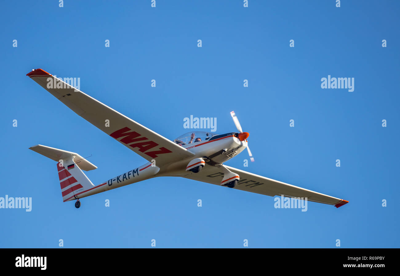 Aerial view, motor glider Dimona H36, touring motor glider, sports