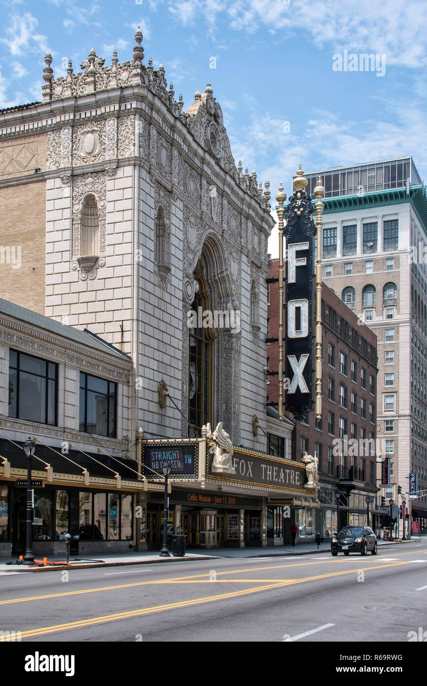 Former film palace Fox Theatre, The Fabulous Fox, on Grand Boulevard ...
